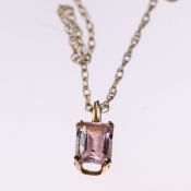 A PINK TOPAZ NECKLACE