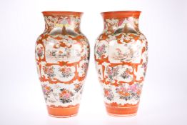 A PAIR OF KUTANI VASES, LATE 19TH CENTURY