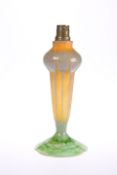 A SCHNEIDER CANDY CANE FRENCH ART GLASS TABLE LAMP