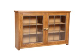 A LIZARDMAN OAK DISPLAY CABINET