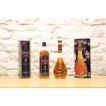 2 BOTTLES (INCLUDING 1 LITRE) MIXED LOT IRISH WHISKY AND LIMITED RELEASE VSOP COGNAC