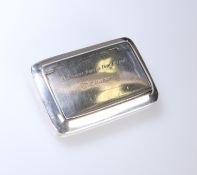 A GEORGE III SILVER SNUFF BOX, LEDSAM & VALE, BIRMINGHAM 1819