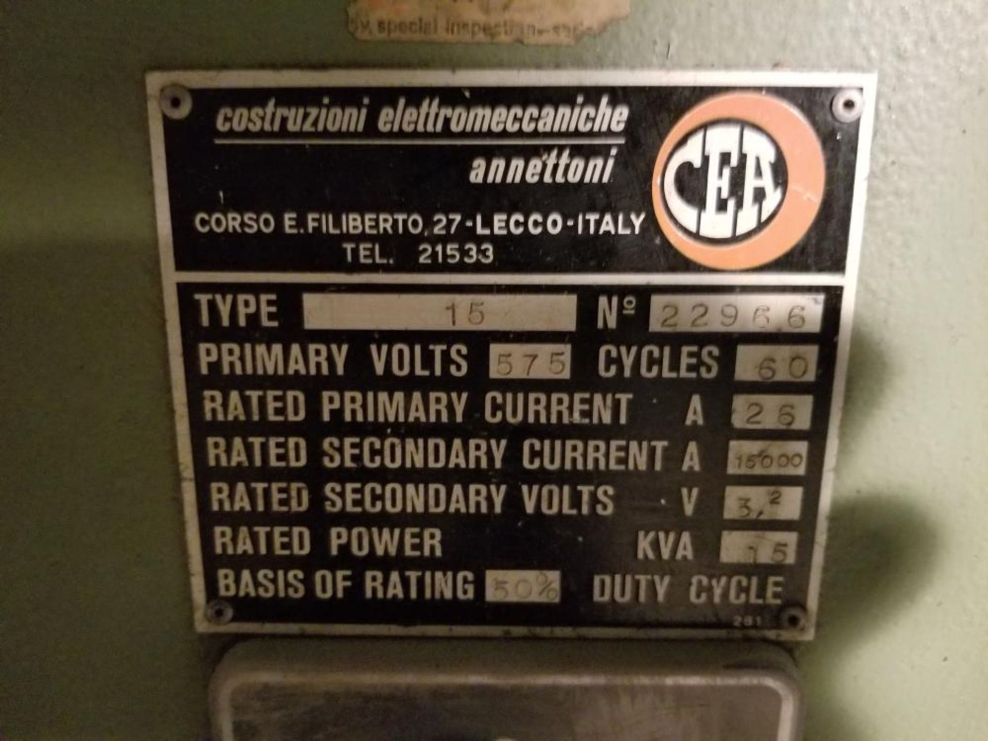 SPITFIRE 575 volt welding machine / Soudeuse SPITFIRE 575 volts - Image 2 of 2