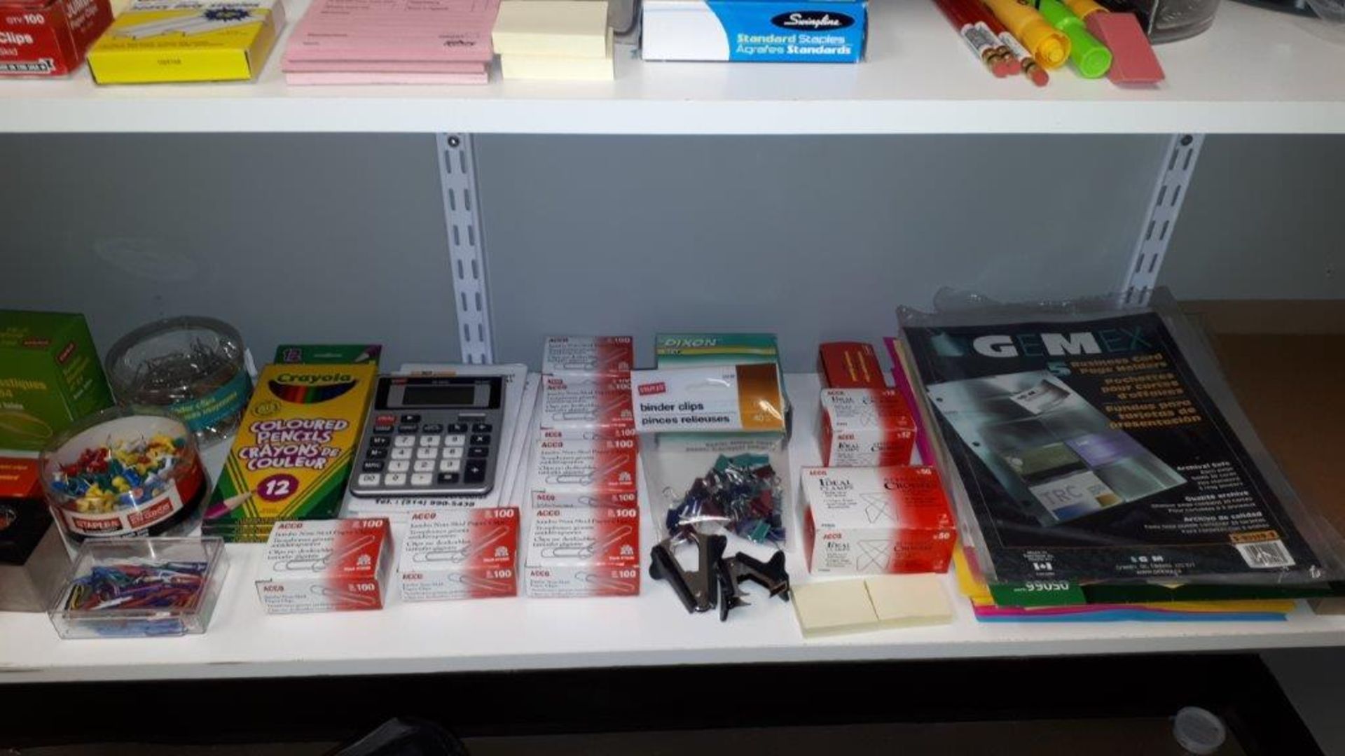 Assorted office supplies,1 shelf (Lot) - Image 2 of 2