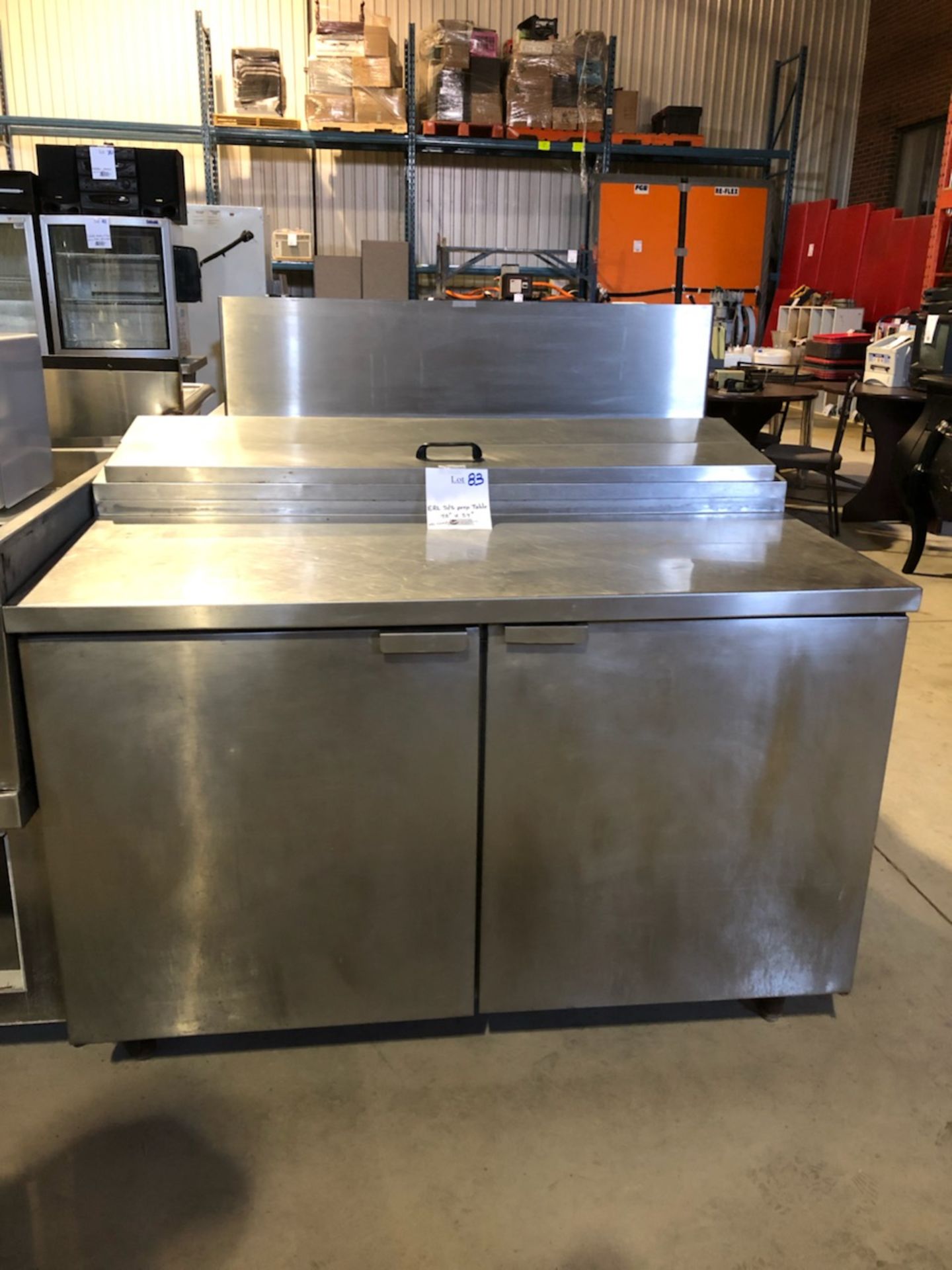 ERL Stainless steel prep table,48"x34",no compressor