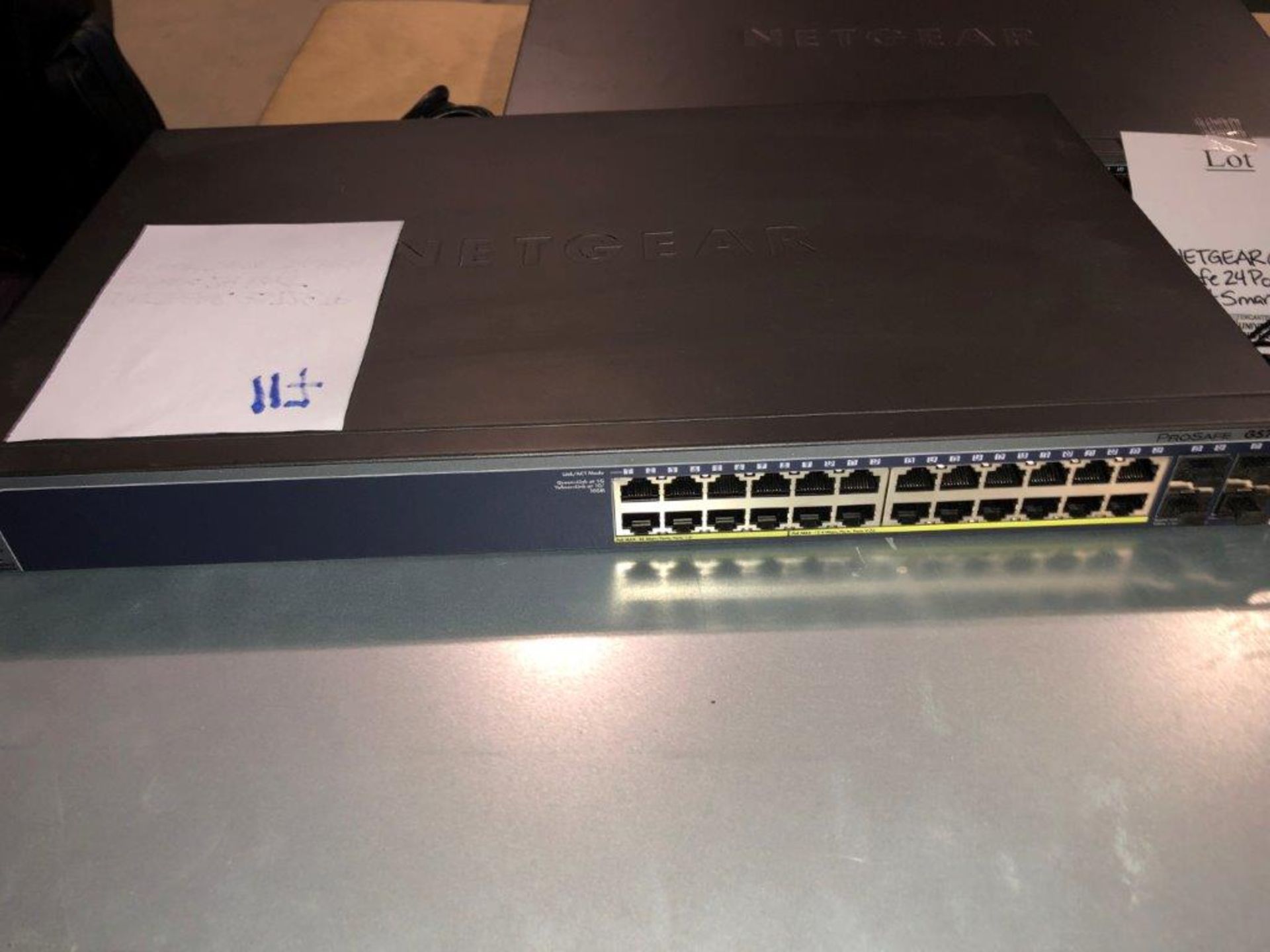 (1) Netgear GS728TP ProSafe 24-port gigabit smart switch