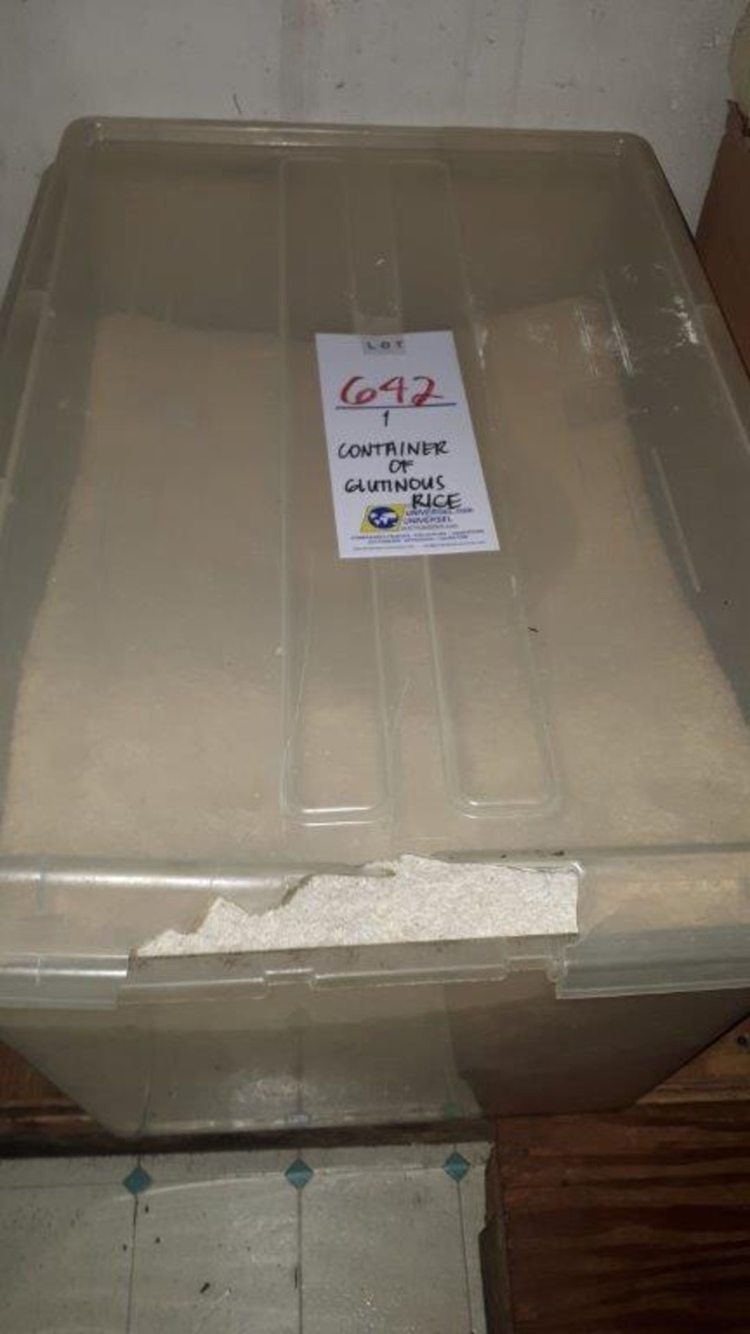 Container of glutinous rice