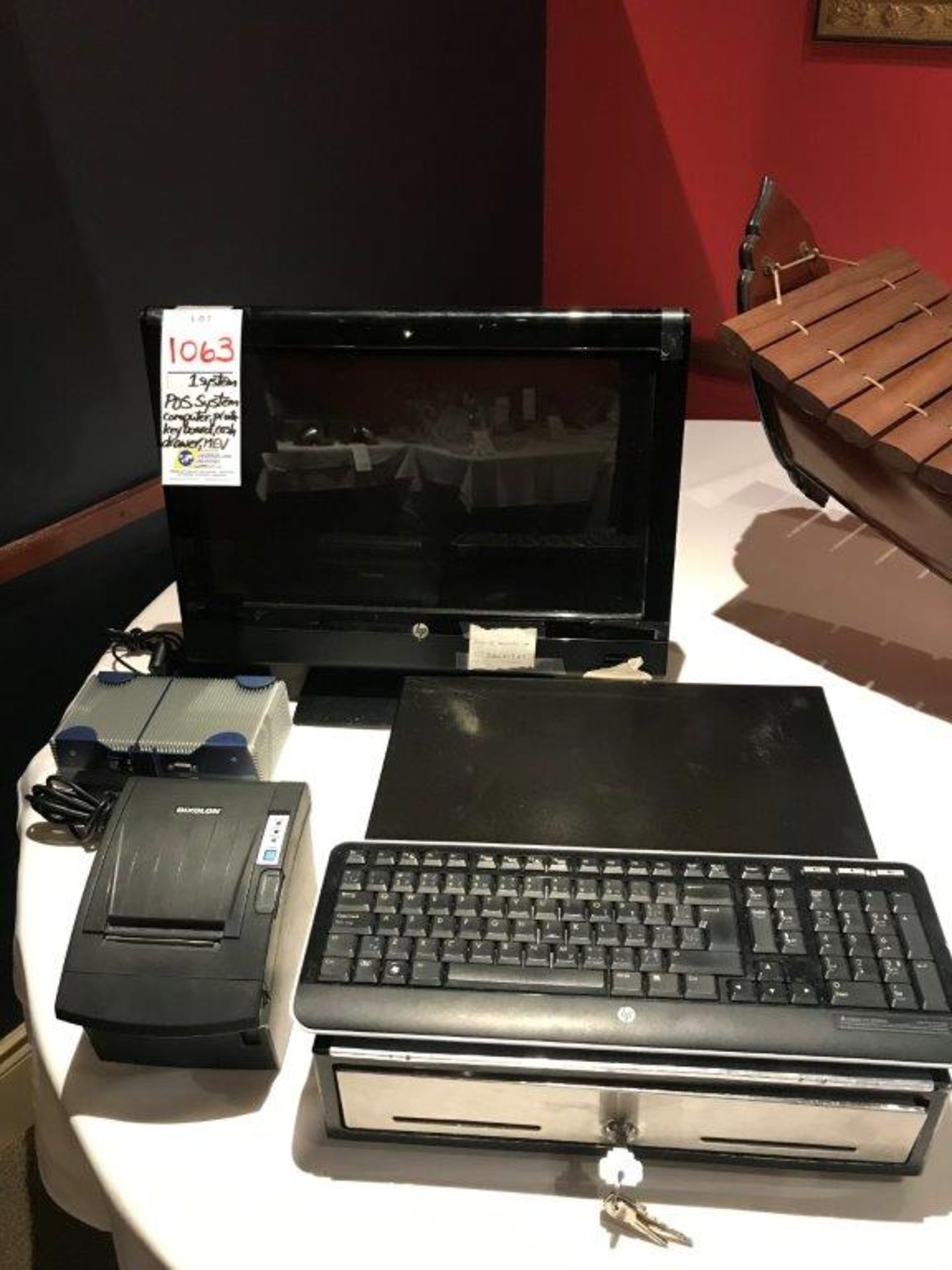 POS System-computer, printer, keyboard, cash drawer, MEV