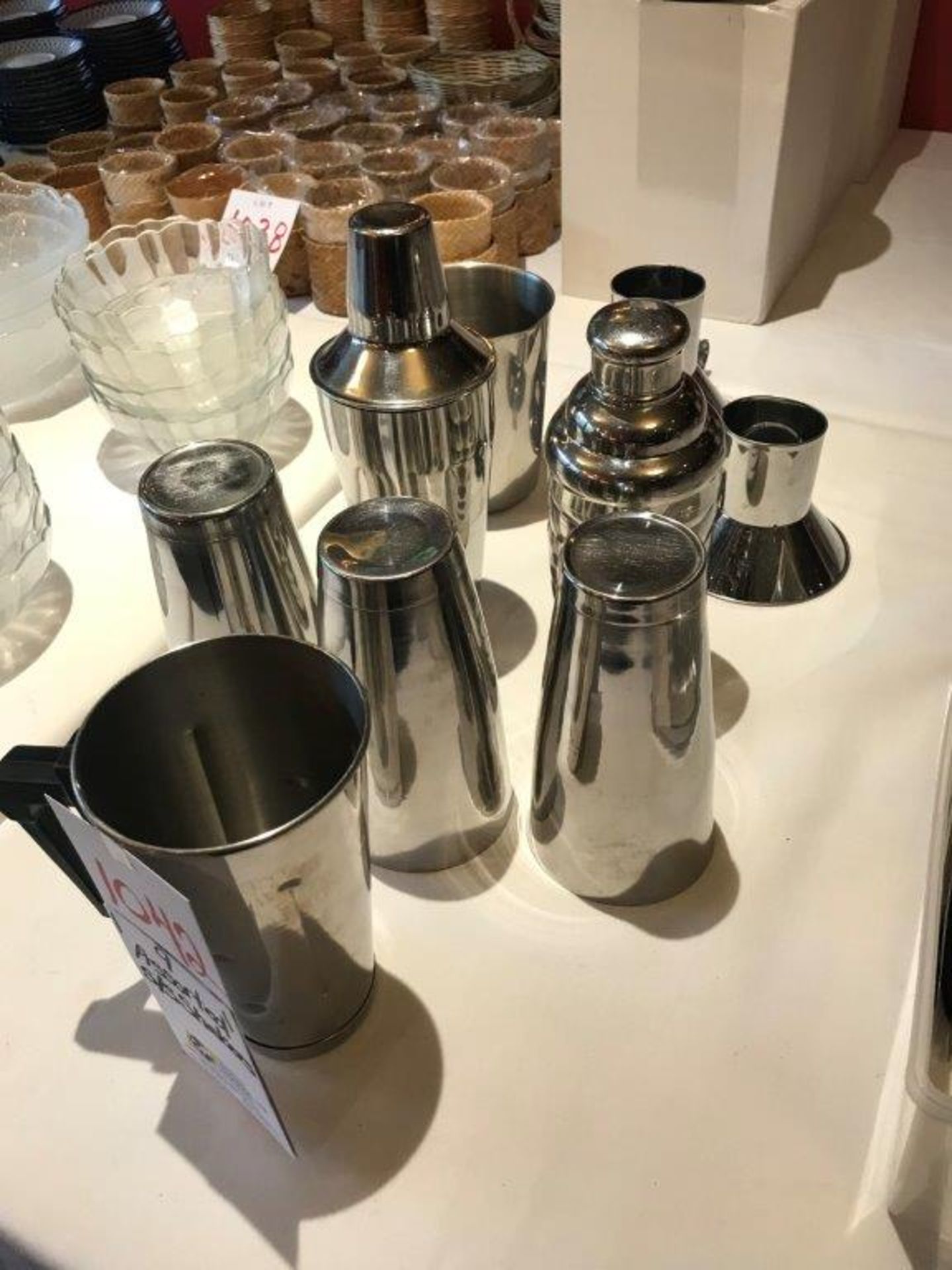 Assorted stainless steel shakers