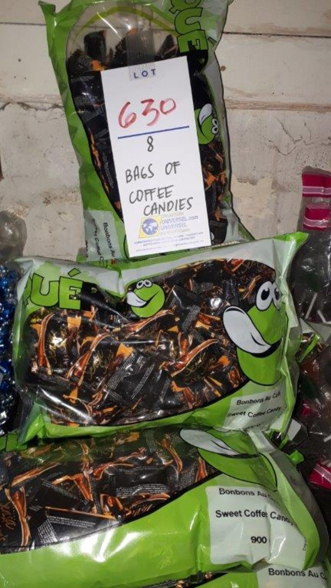 Bags of coffee candies