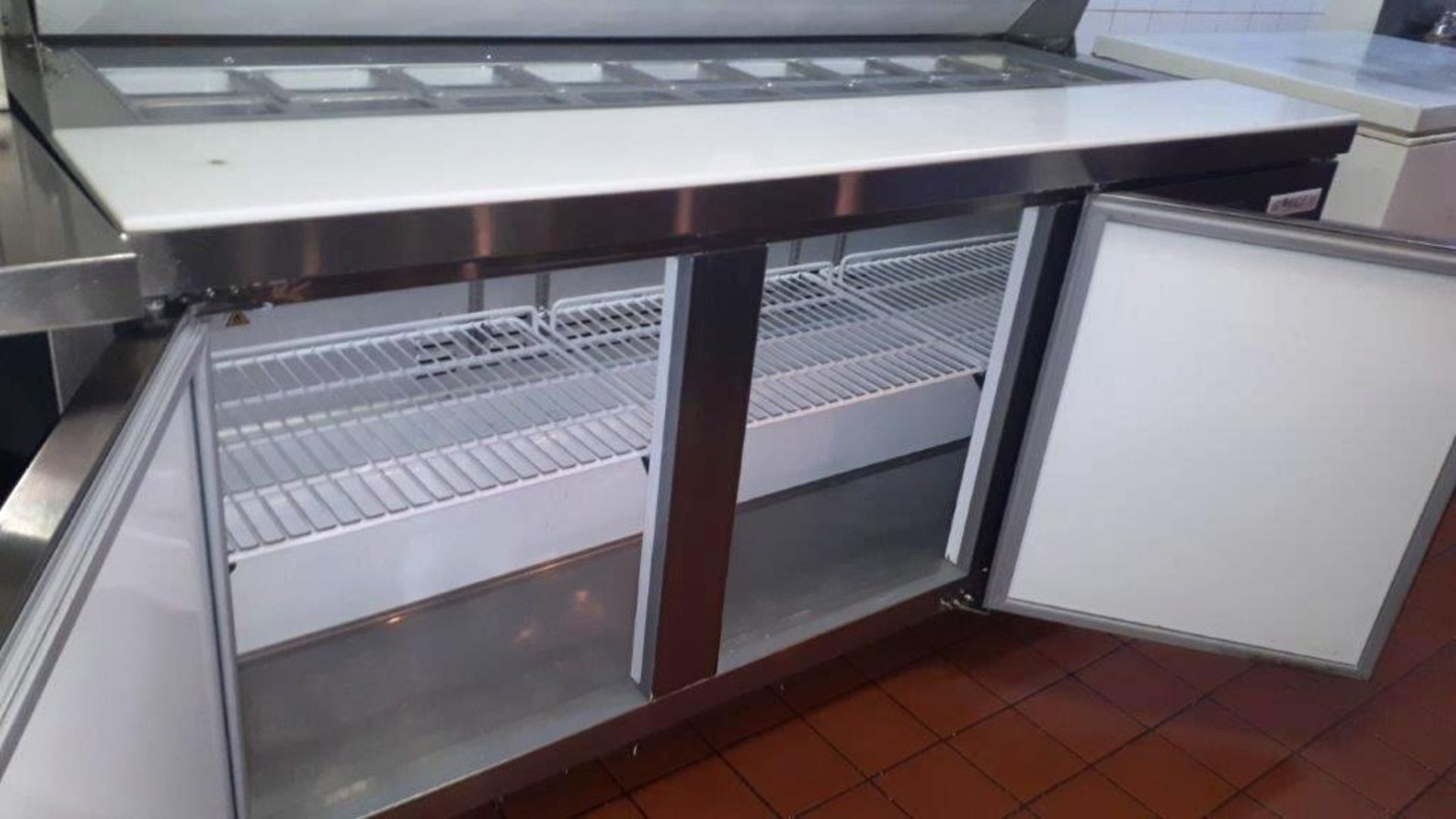 PT-3-72-HC 3 Door stainless refrigerated prep table,70”x29” - Image 3 of 4