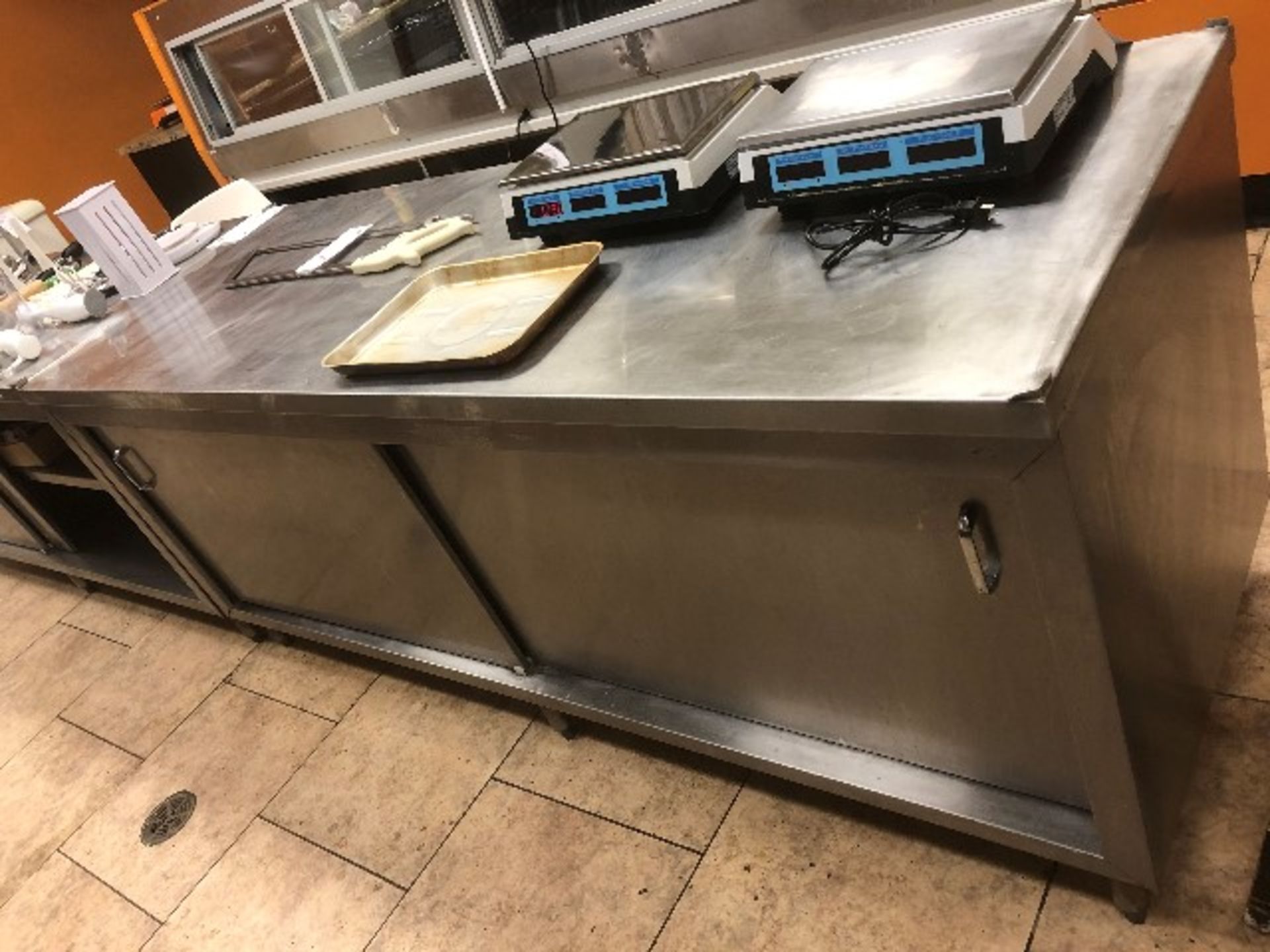 Stainless steel workcounter 84” x 30” - Image 2 of 2