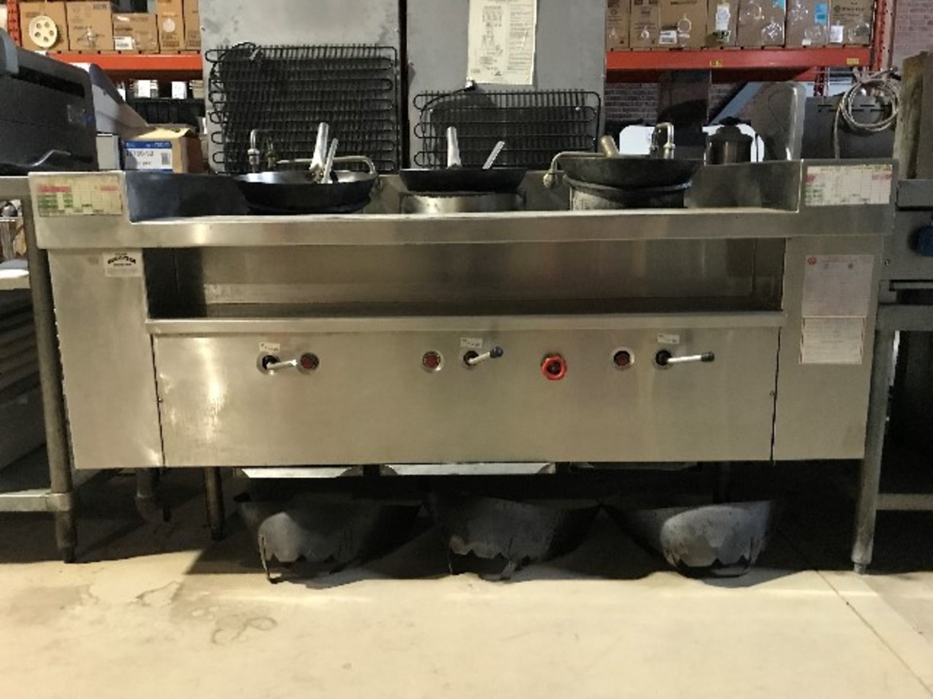 Supreme triple gas burner wok station