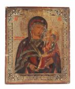 Russland19. Jh..Gottesmutter Schujskaja.Tempera/Holz, 31,2 x 26,2 cm.€ 150