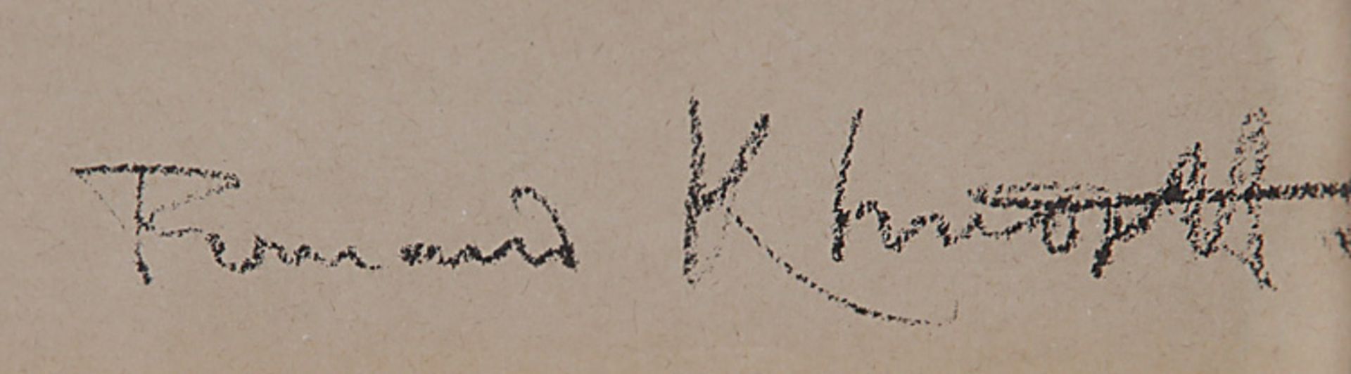 Khnoppf, Fernand1858 Grembergen -1921 Brüssel; belg. Maler, Grafiker, Bildhauer und Fotograf. - Bild 2 aus 2
