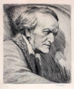 Bauer, Karl1. Hälfte 20. Jh..Richard Wagner.Radierung, re. u. handsign. Karl Bauer, bez.: No 54.