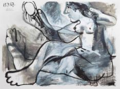 Picasso, Pablo1881 Malaga - 1973 Mougins.Akt mit Spiegel. 1967.High End Print TM auf 300 Gramm