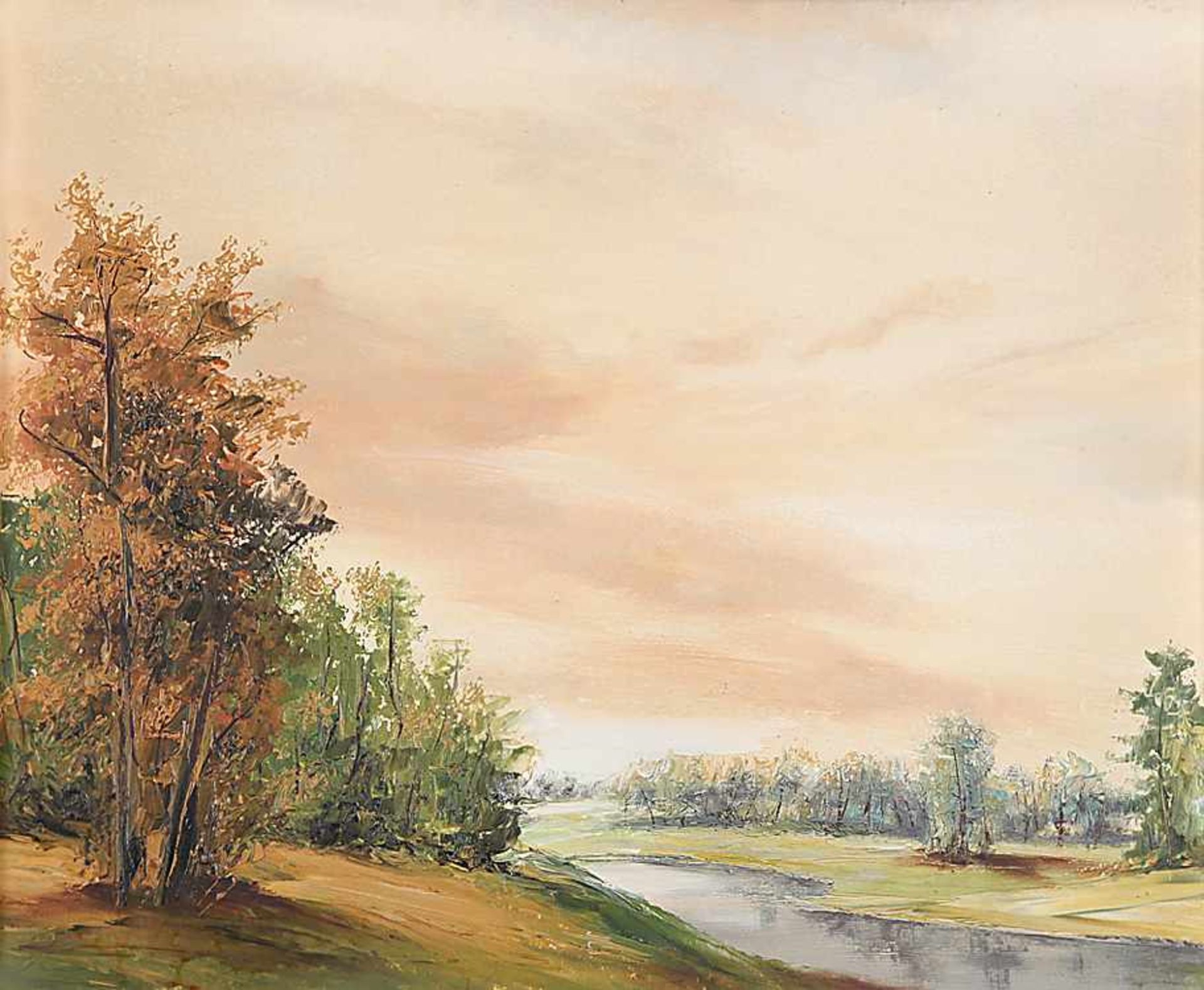 Anonymer MalerMitte 20. Jh..Landschaftsimpressionen.Zwei Gemälde: Öl/Karton, 40 x 49,4 cm, 39,8 x - Image 2 of 2