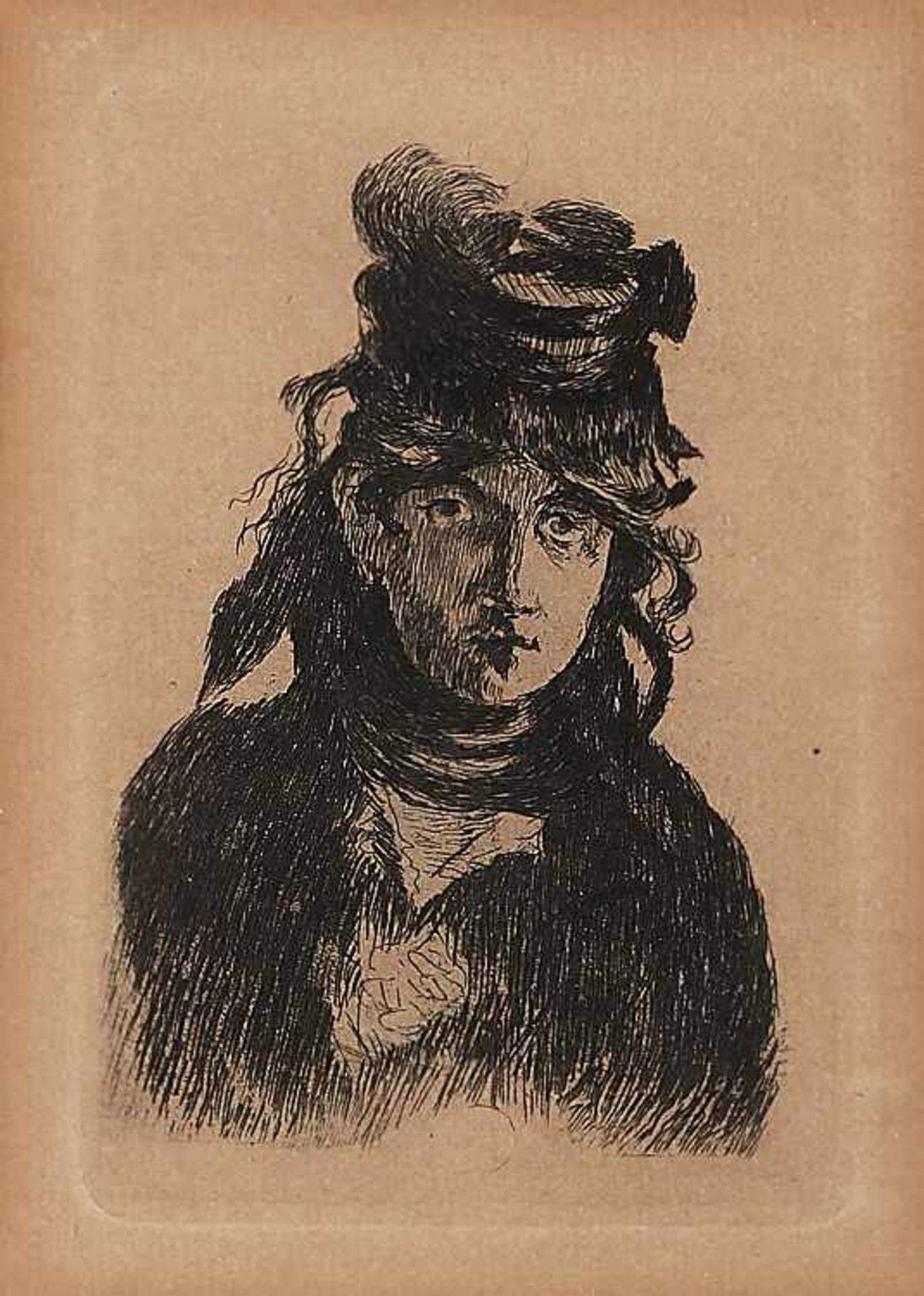 Künstler19./Anfang 20. Jh..Bildnis Berthe Morisot.1841 Bourges - 1895 Paris; franz. Malerin des
