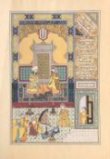 Sabirov MaratZeitgenössischer iran. Miniaturenmaler.Bahram in the Gold Palace.Goauche auf Papier,