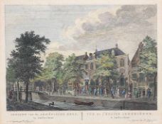 Col. Kupferstich18. Jh..Ansicht der Armenischen Kirche in Amsterdam.Gestochen von P. Fouquet in