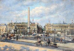 Lordereau, G.Französischer Maler des 20. Jhs..Paris, Place de la Concorde.Re. u. sign. GLordereau,