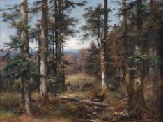 Dieffenbach, Anton HeinrichWaldlandschaft in den Vogesen.Li. u. sign. A. Dieffenbach, dat. 1893.