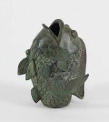 Anonymer Künstler20. Jh..Fisch. Bronze, grüne Patina. H 12,5 cm.o. L.