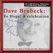 OffsetdruckDave Brubeck: To Hope! A celebration.Festkonzert zu Dave Brubecks 80. Geburtstag.
