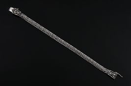 Armband835er Silber. Kastenschließe mit Sicherheitsacht. B 6,5 mm, L ca. 18 cm. 14 g.o. L.