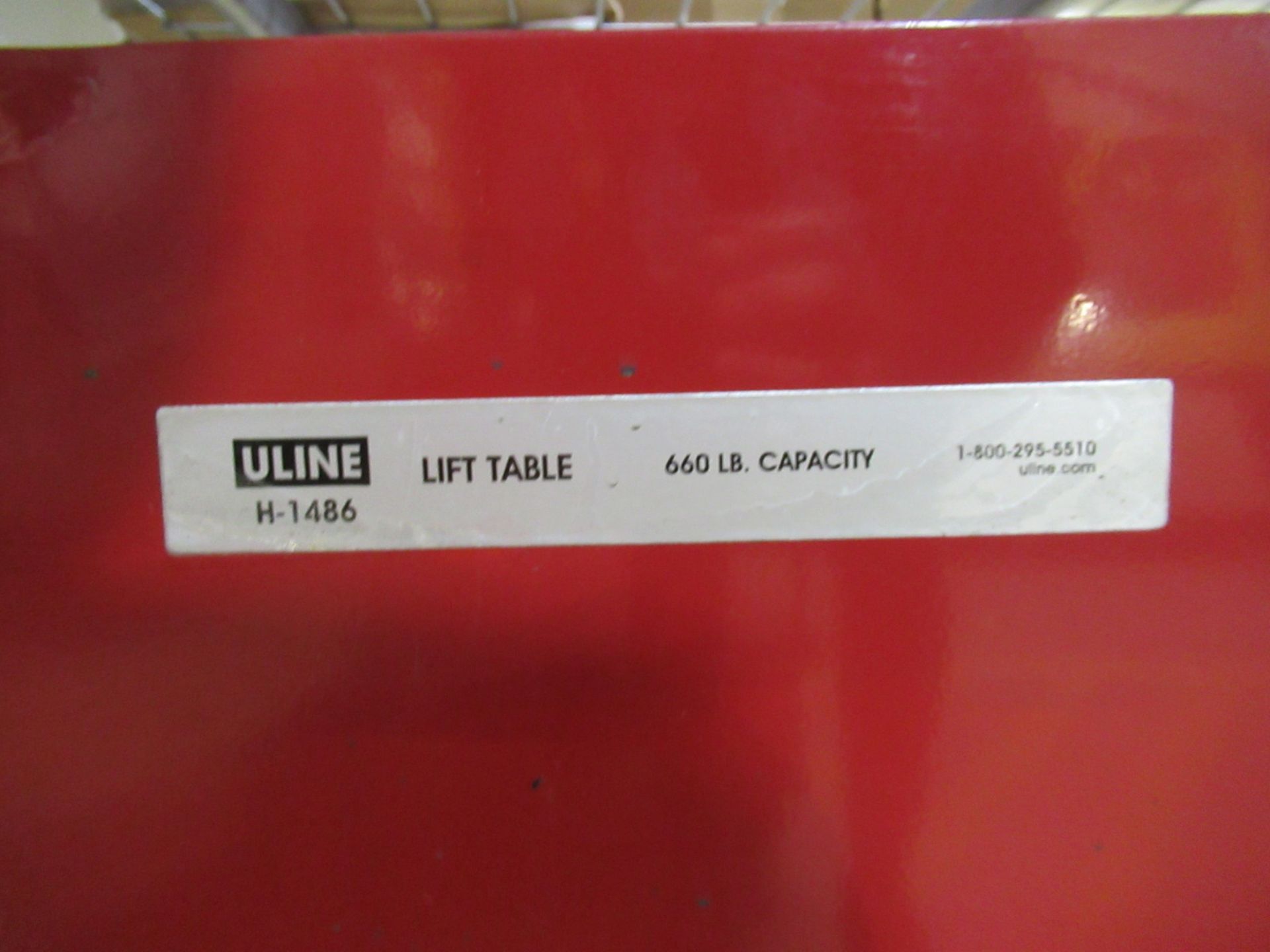 Uline H-1486 Manual Lift Table Cart 32" x 20" - Image 3 of 3