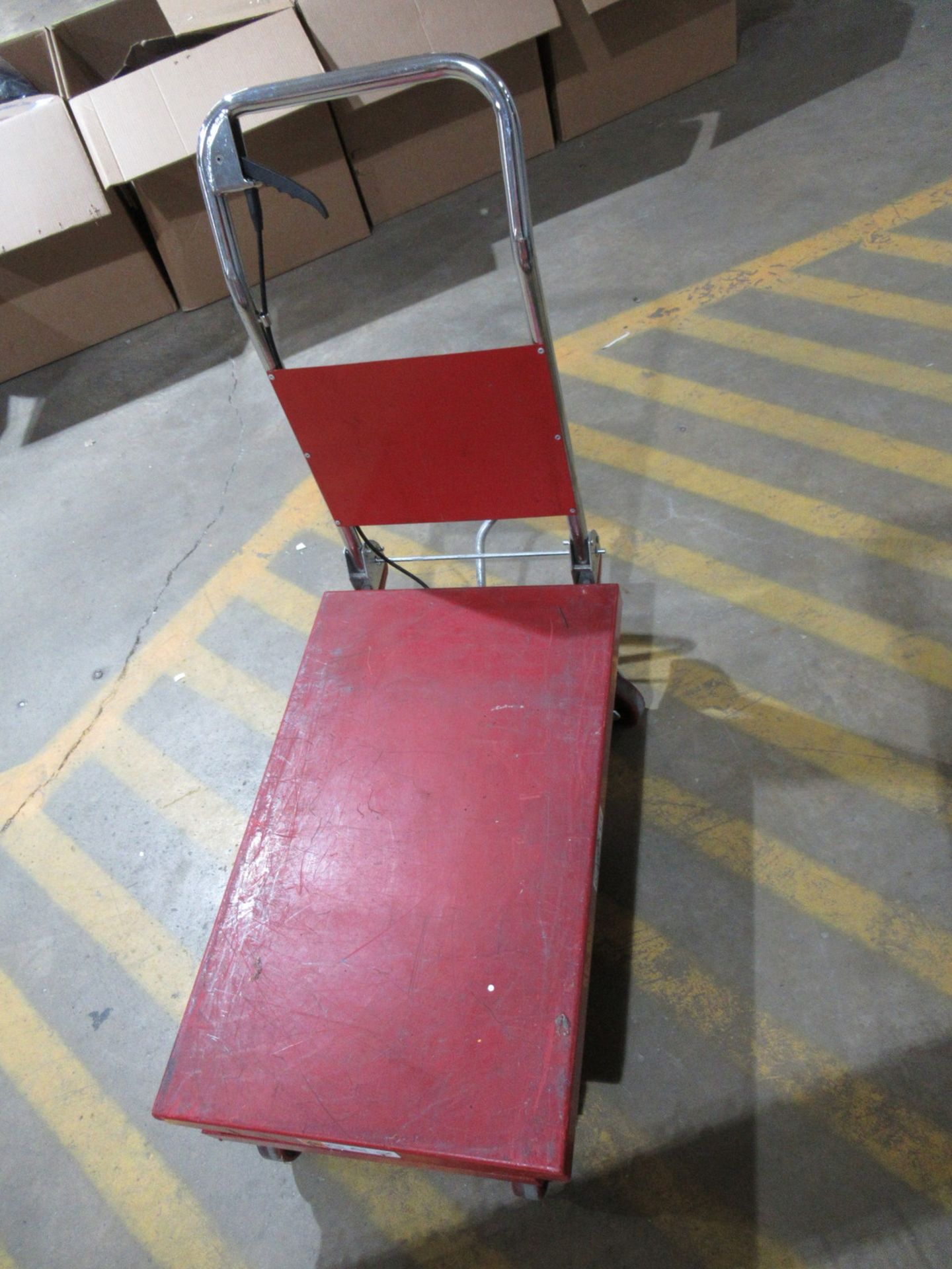 Uline H-1486 Manual Lift Table Cart 32" x 20"