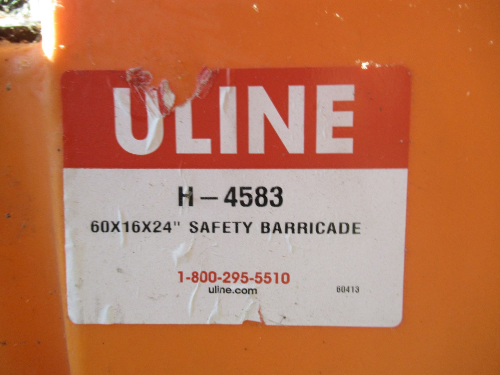 Uline H-4583 Safety Barricades 60" x 16" x 24" - Image 2 of 2