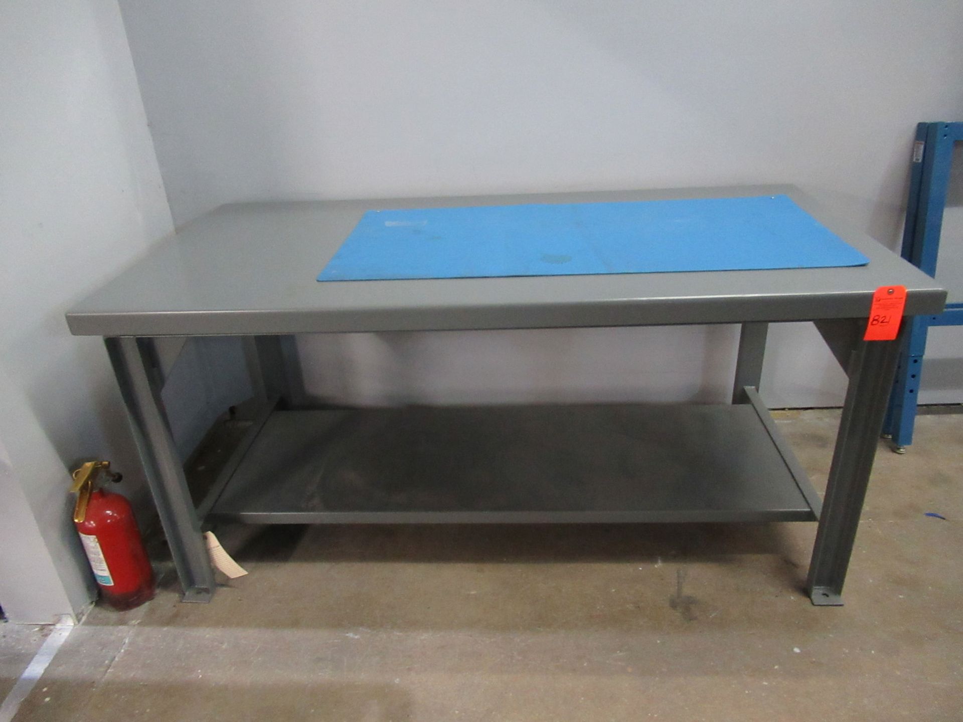 Metal Table with Mat