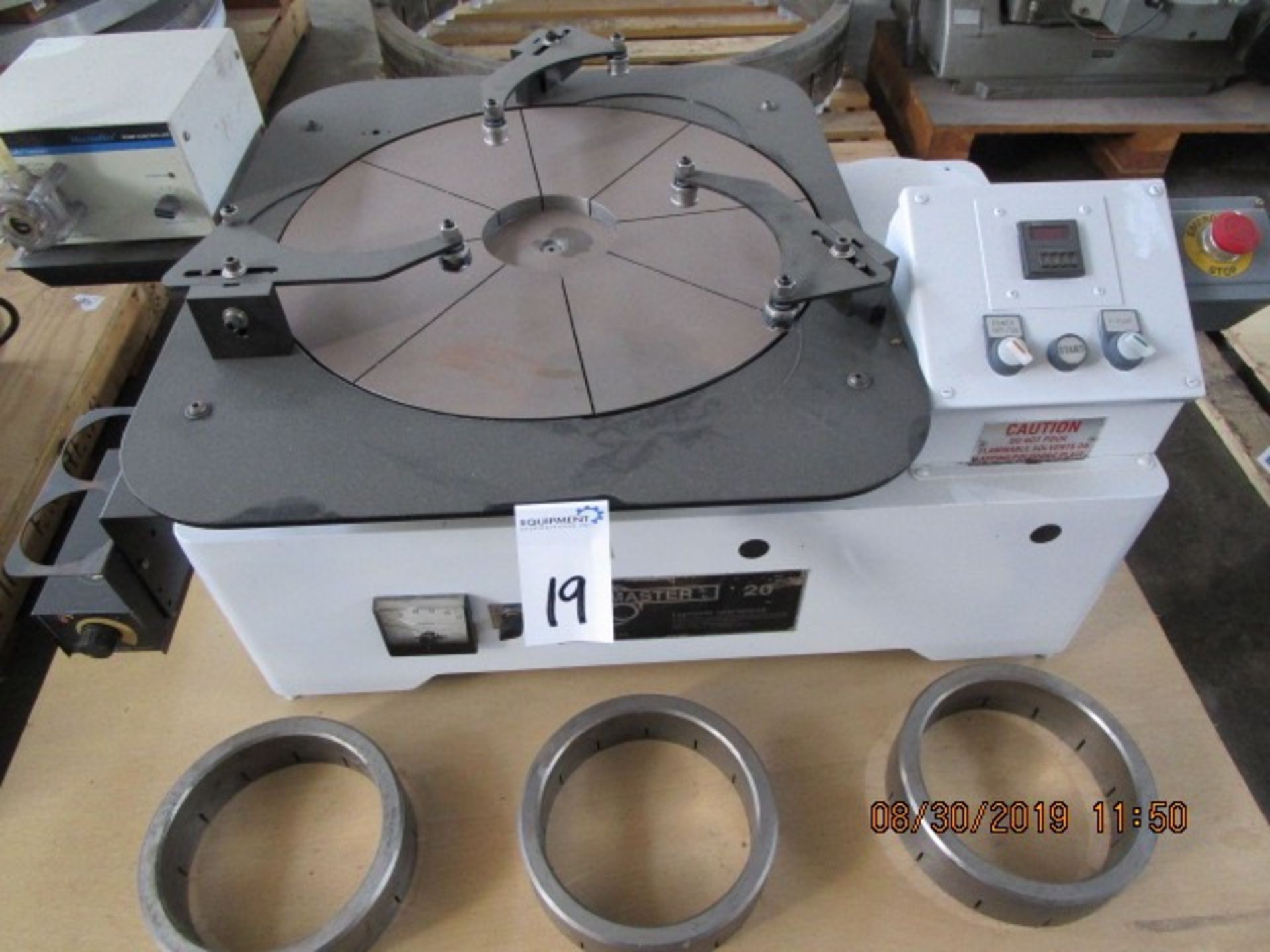 19 - 20" LAPMASTER VARIABLE SPEED LAPPER W/NEW LAP PLATE & 3 RINGS - W/PUMP - Image 3 of 12