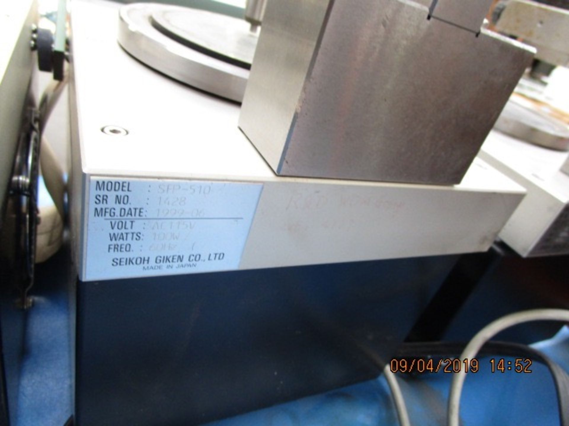 49 - SEIKOH GIKEN SFP-510 FIBER POLISHER, SN 1428 - Image 4 of 5