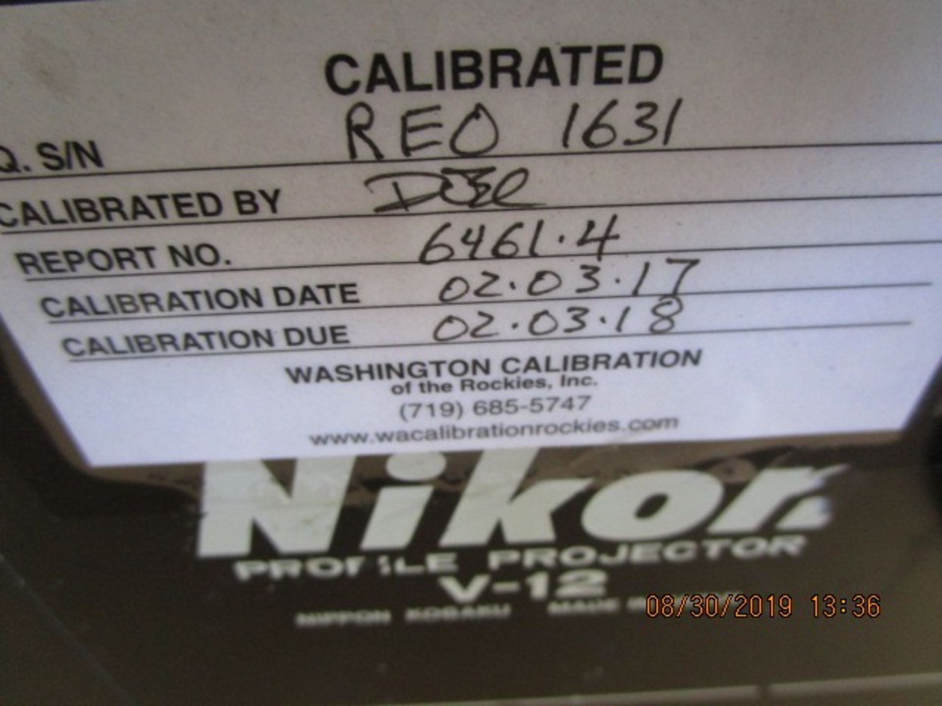 24 - NIKON V-12 BENCHTOP OPTICAL COMPARATOR PROFILE PROJECTOR - Image 12 of 13