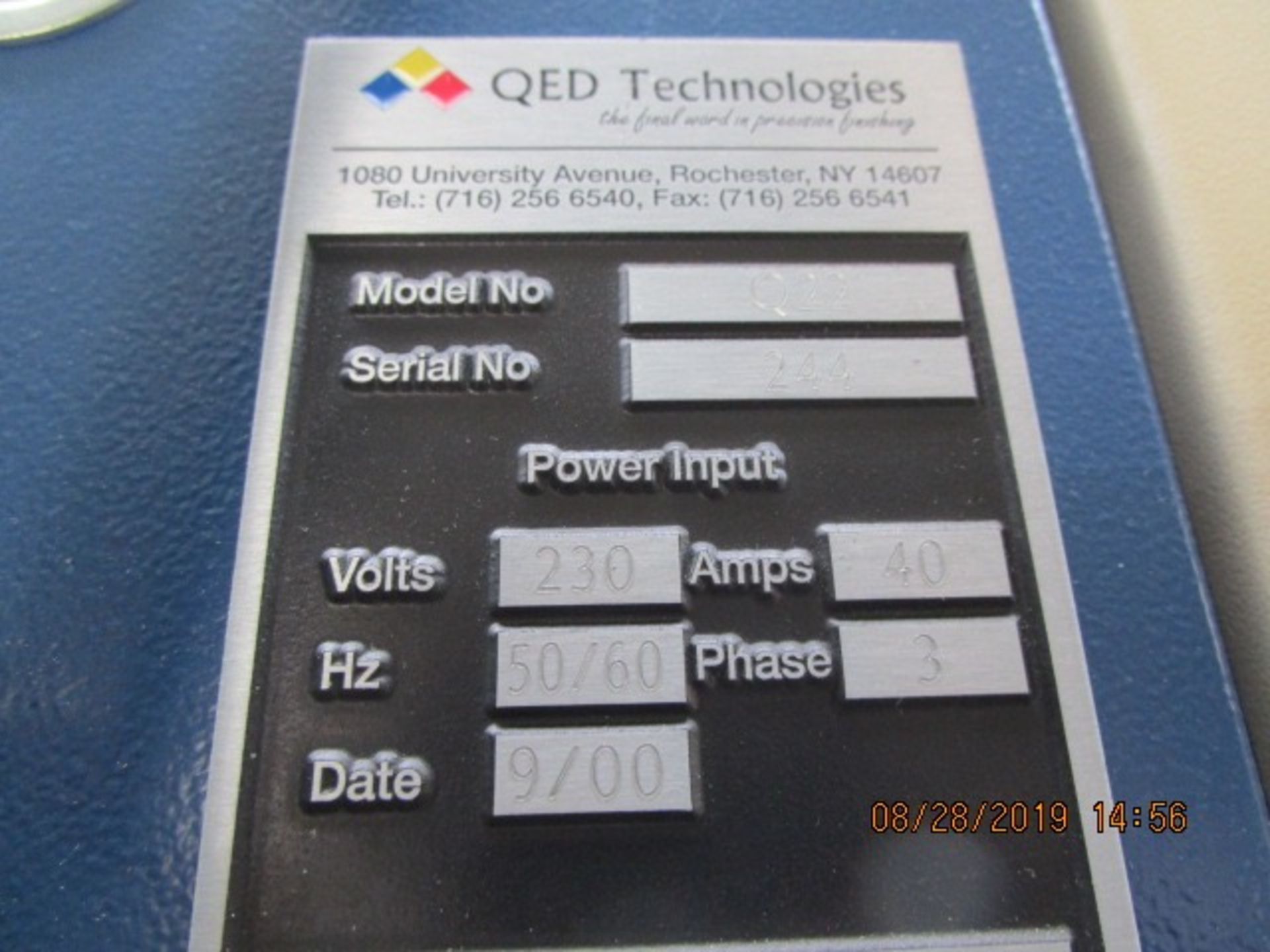 7 - QED TECHNOLOGIES MRF Q22 HIGH PRECISION POLISHER S/N 244 - Image 17 of 23