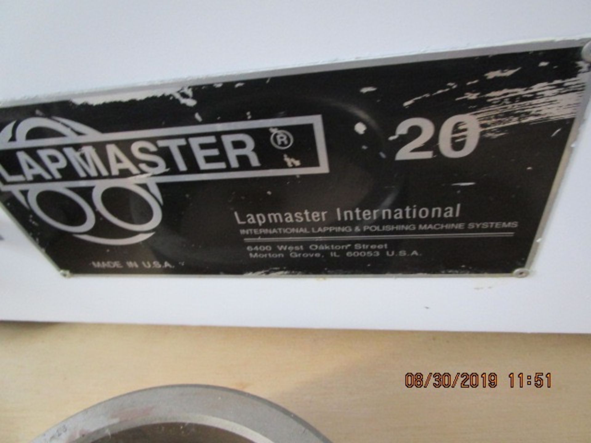 19 - 20" LAPMASTER VARIABLE SPEED LAPPER W/NEW LAP PLATE & 3 RINGS - W/PUMP - Image 12 of 12