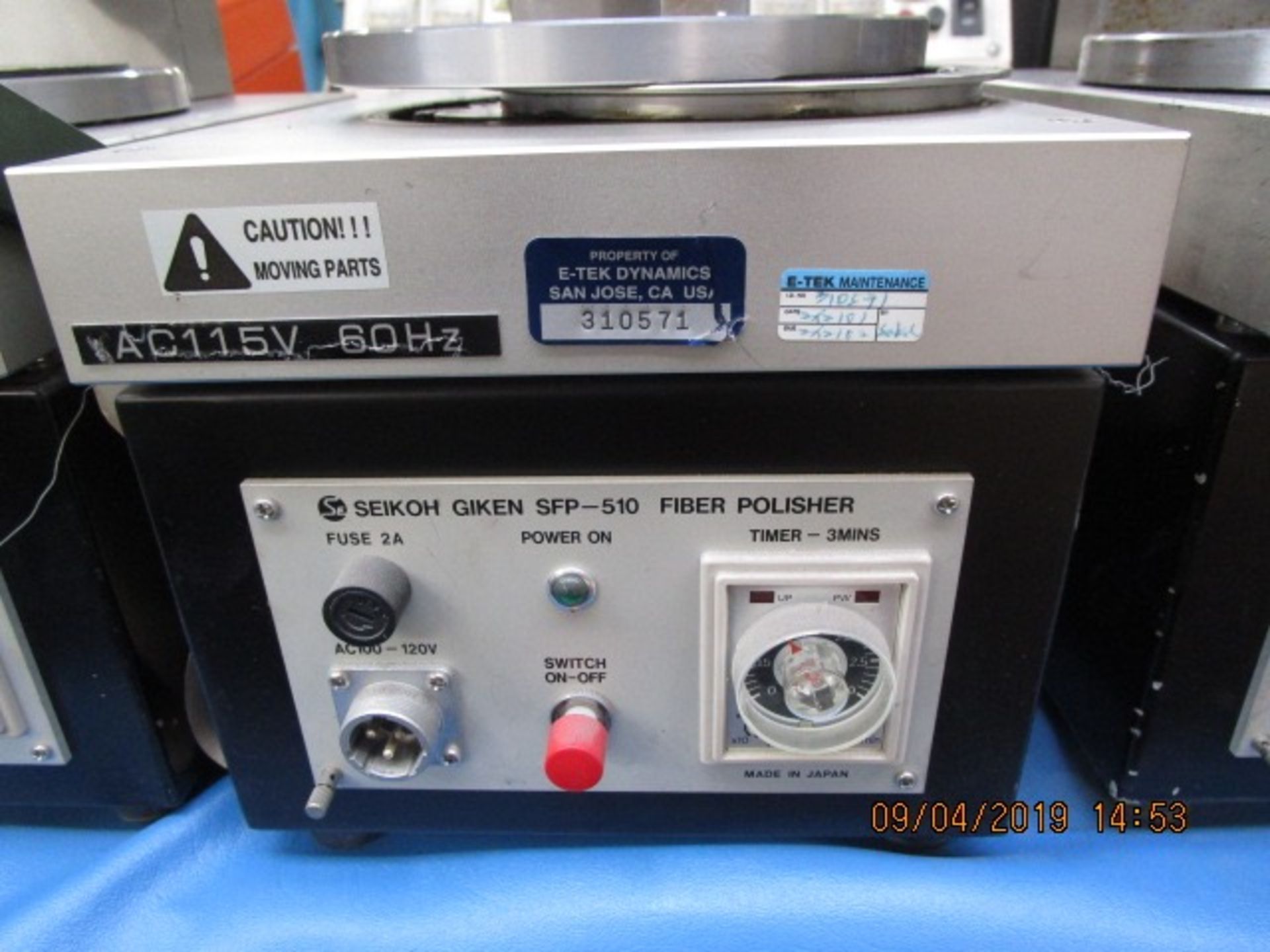 50 - SEIKOH GIKEN SFP-510 FIBER POLISHER, SN 1515 - Image 2 of 5