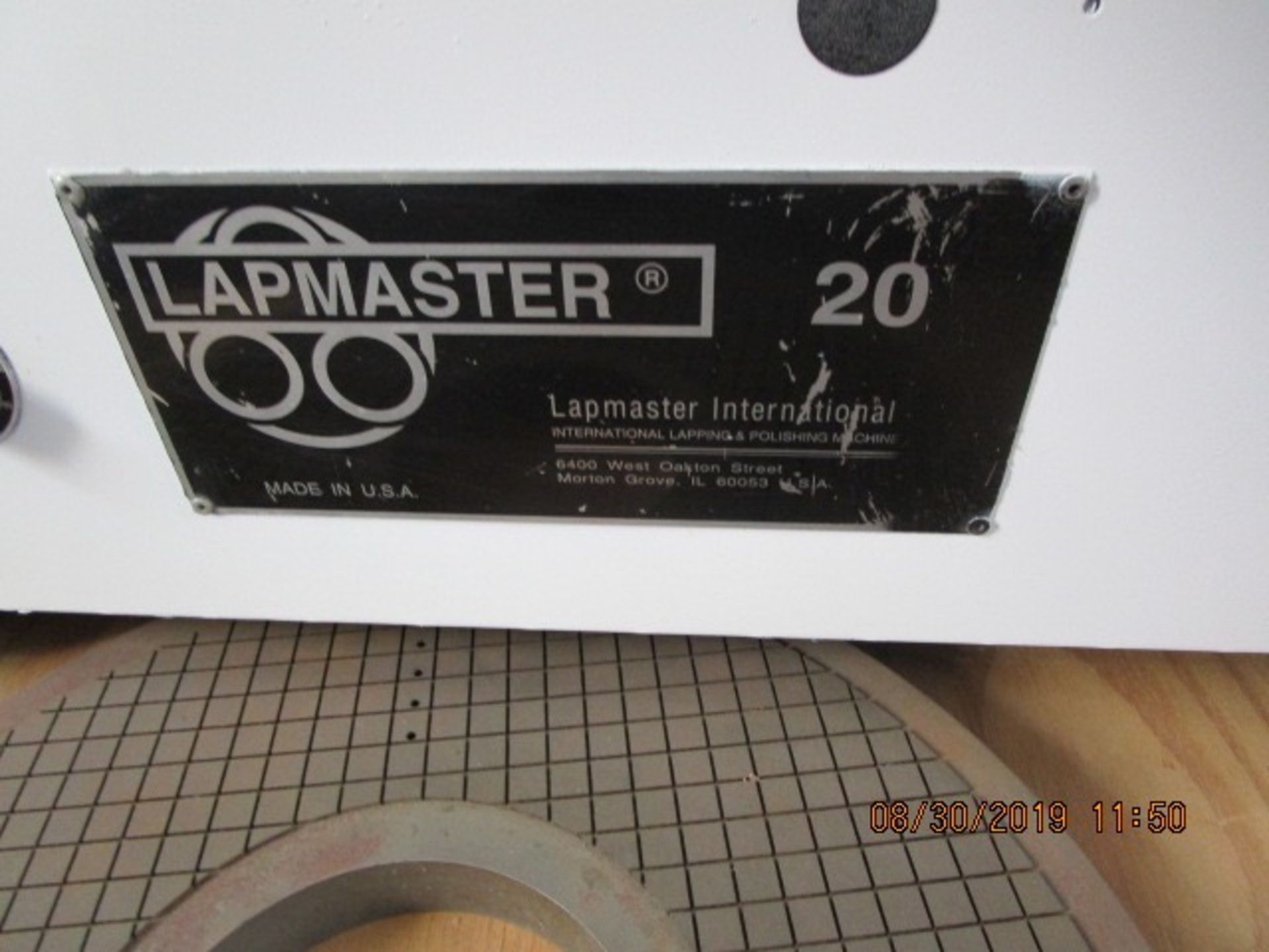 18 - 20" LAPMASTER VARIABLE SPEED POLISHER - W/ALUMINUM PLATE W/PUMP - Image 17 of 17