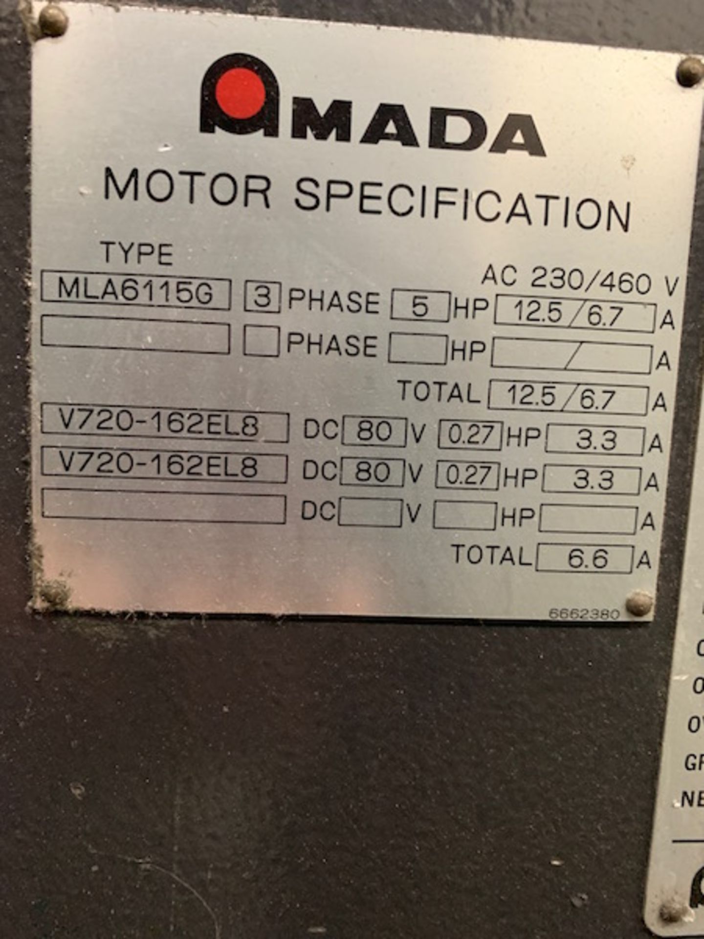 (1999) AMADA RG 3512 35 Ton Press Brake - Image 10 of 12