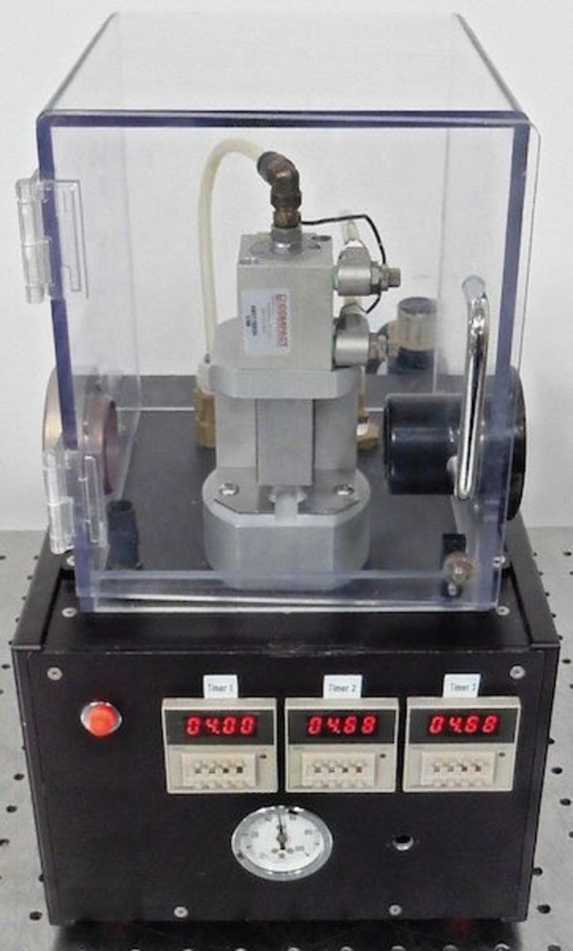 Small Enclosed, Timed, Pneumatic Press - Gilroy