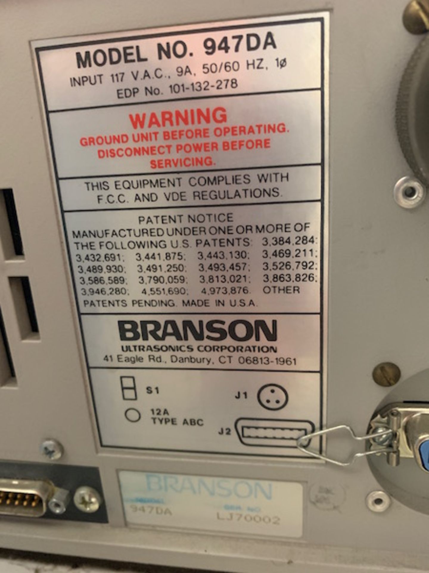 Branson 941 Ultrasonic Welder - Image 9 of 13