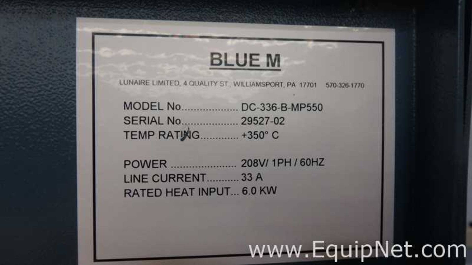 Blue M DC-336-B-MP550 Conventional Oven - Bild 12 aus 13