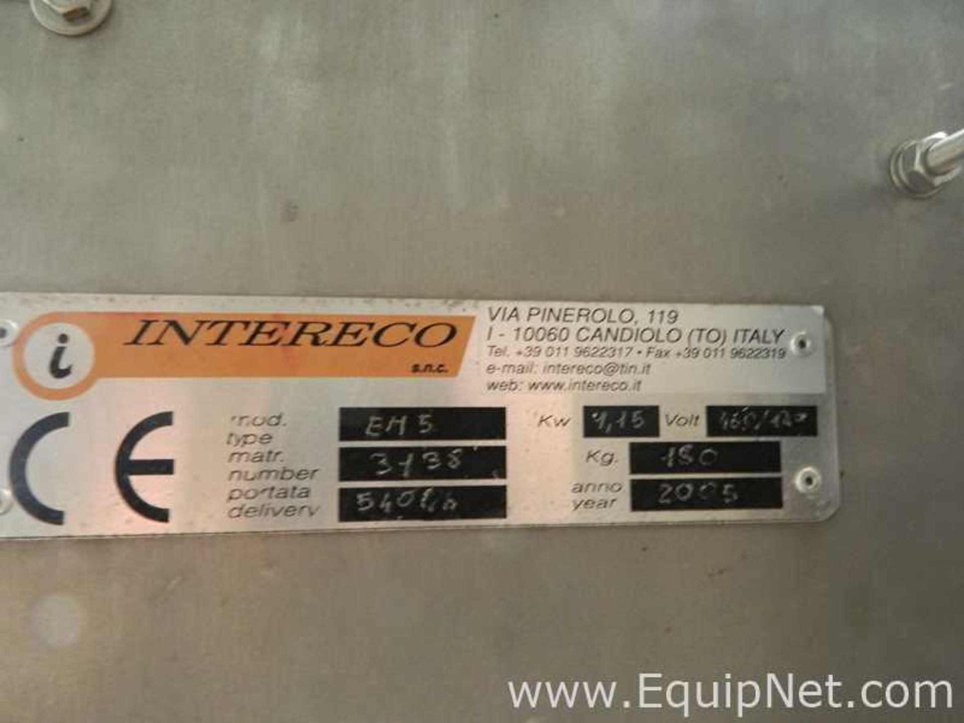 Intereco EDOM 500 Belt Press - Image 6 of 8