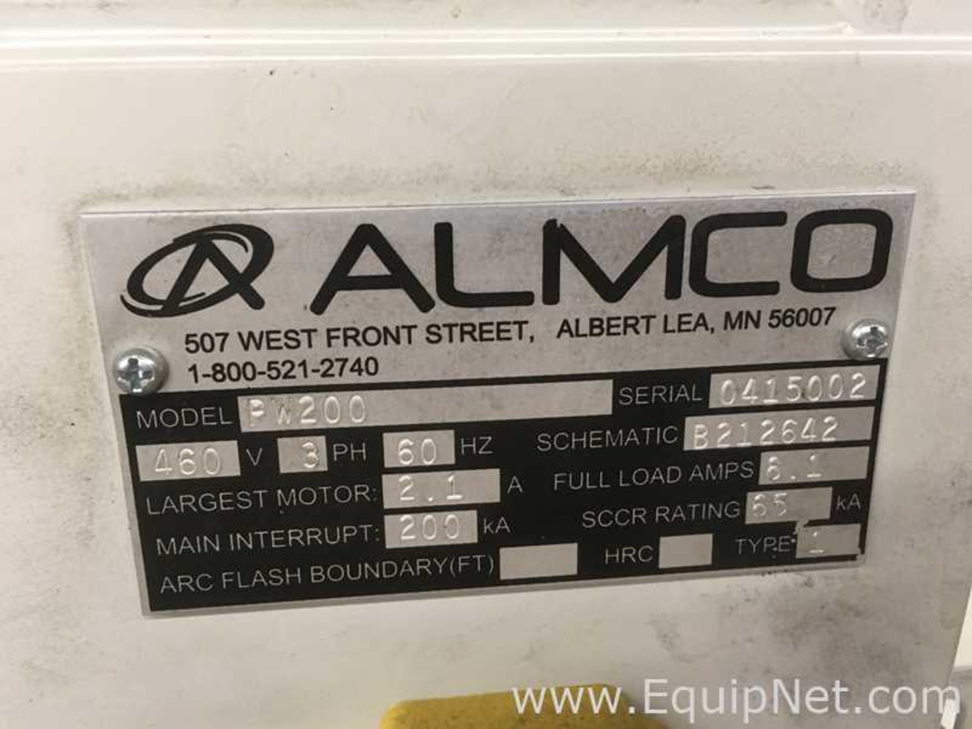 Almco PW 200 Parts Dunk Washer With Agitator Motorized Conveyor and Fire CO2 Suppression System - Image 5 of 6