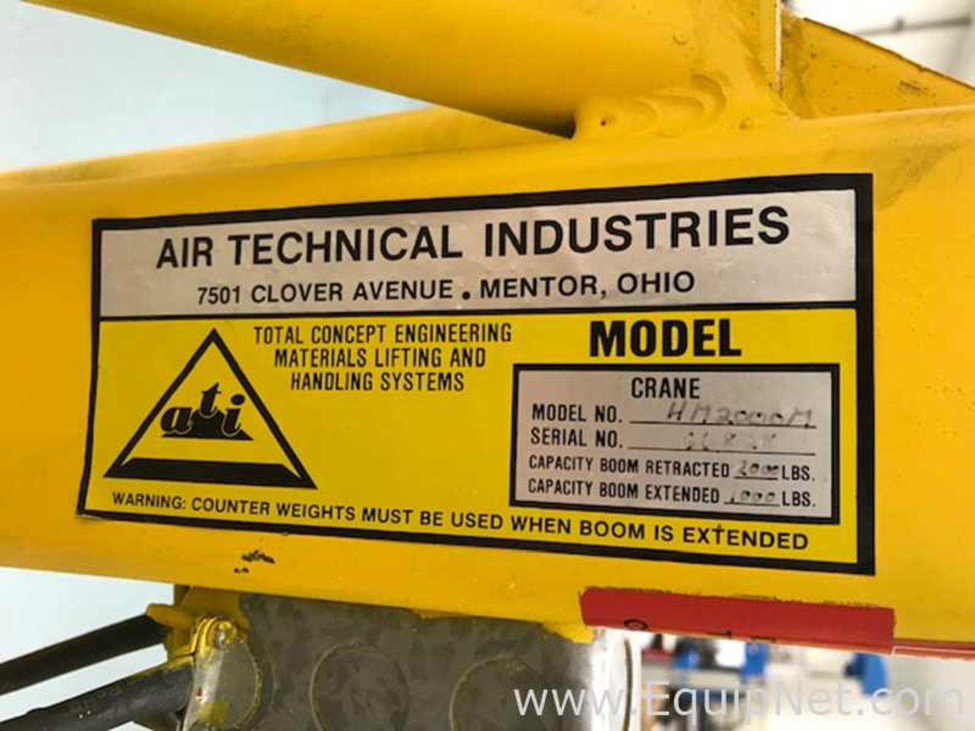 Air Technical Industries HM2000M Husky-Master Floor Crane - Image 3 of 3