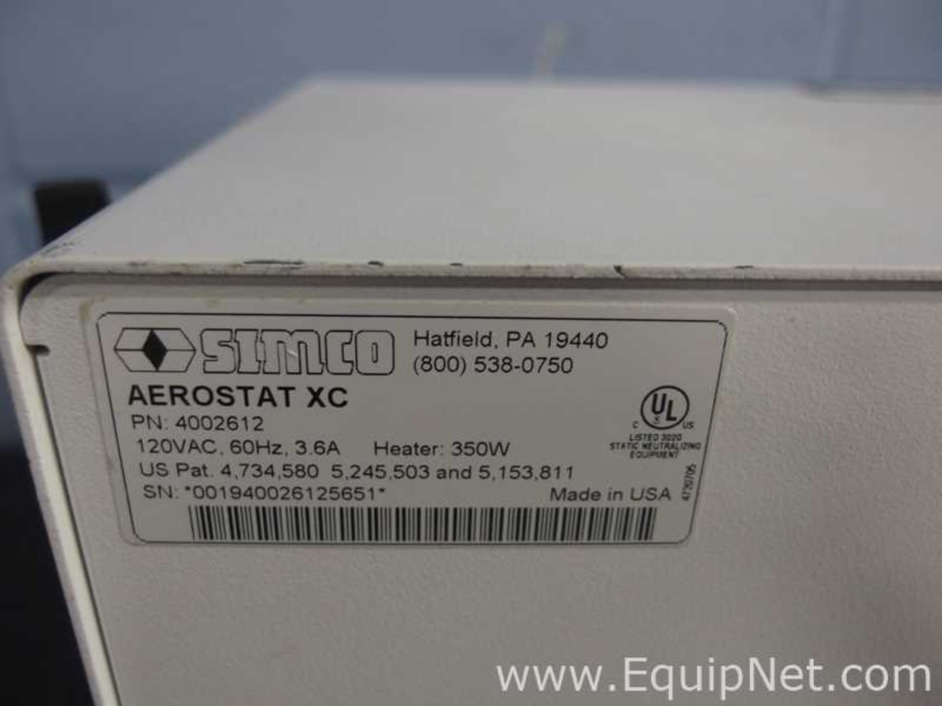 Simco Ion Aerostat XC Ionizing Air Blower - Image 7 of 7