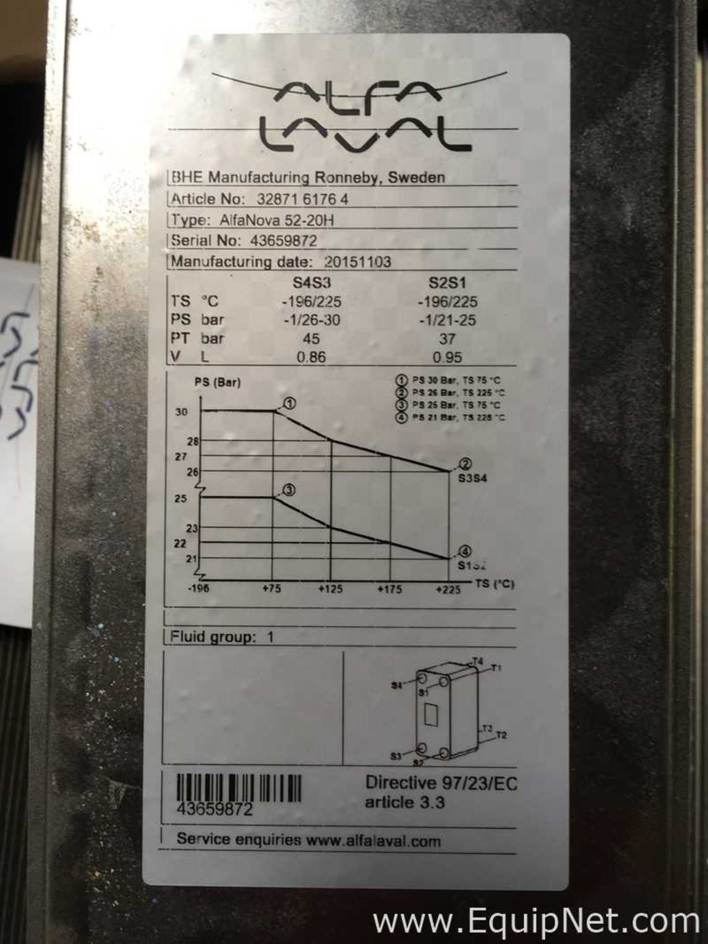 Lot of 14 Alfa Laval AlfaNova 52-20H Stainless Steel Plate Heat Exchangers - Image 5 of 6